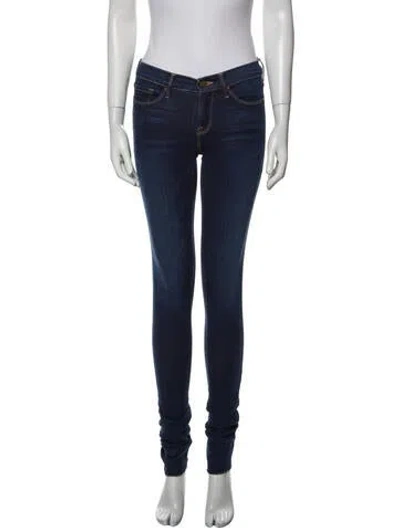 Pre-owned Fame & Partners Low-rise Skinny Leg Jeans In Blue