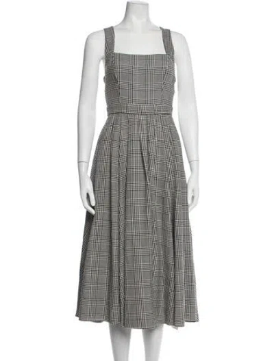 Pre-owned Fame & Partners Plaid Print Midi Length Dress In Multicolor