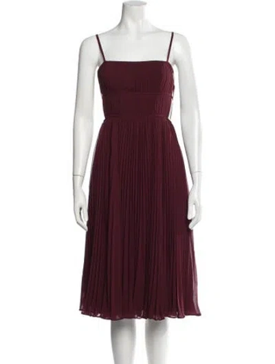 Pre-owned Fame & Partners Square Neckline Midi Length Dress In Purple