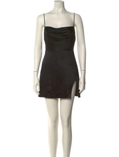 Pre-owned Fame & Partners Square Neckline Mini Dress In Neutral