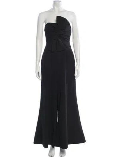 Pre-owned Fame & Partners Strapless Jumpsuit In Black