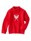 Familiar Bear-appliquéd Cotton Jumper In Red