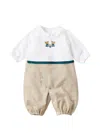 Familiar Bear-embroidered Romper In Multi