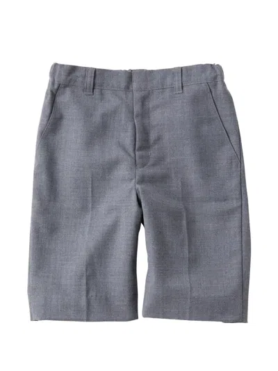 Familiar Kids' Belt-loops Pressed-crease Shorts In Gray