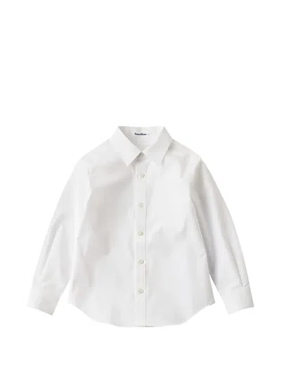 Familiar Kids' Button-up Shirt In White