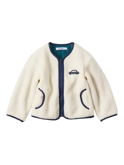 Familiar Car-patch Jacket In Neutral