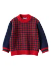 Familiar Pullover Mit Karomuster In Rot
