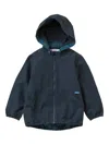 Familiar Checked-print Hooded Jacket In Blue