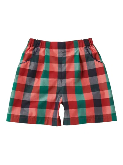 Familiar Kids' Checked Shorts In Red