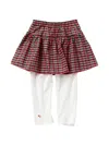 Familiar Check-pattern Ruffled Skirt In Multi
