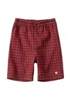 Familiar Check-pattern Trousers In Burgundy