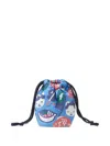 Familiar Drawstring Printed Bag In Blue