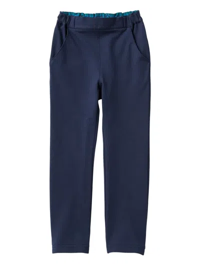 Familiar Elastic-waist Trousers In Blue
