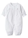 Familiar Emboidered Motif Cotton Romper In White
