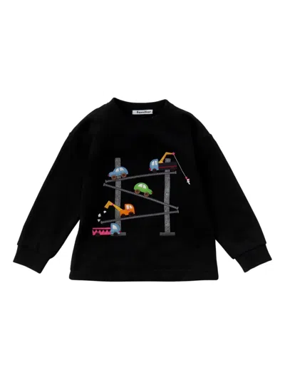 Familiar Kids' Besticktes Sweatshirt In Schwarz