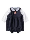 Familiar Embroidered Romper In Black