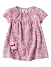 Familiar Floral-print Cotton Midi Dress In Pink