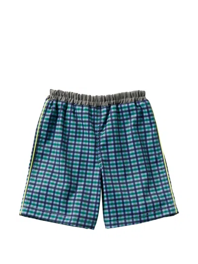 Familiar Kids' Gingham-check Swim Shorts In Blue