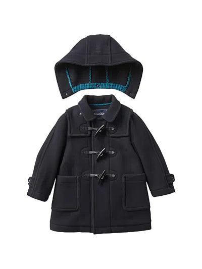 Familiar Kids' Hooded Toggle-fastening Duffle Coat In Blue