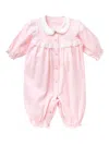Familiar Lace-trim Romper In Pink