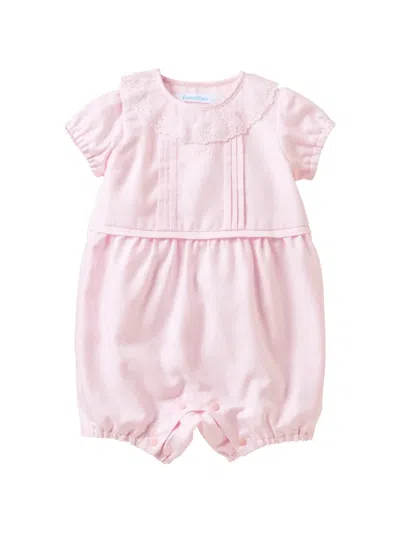 Familiar Babies' Lace-collar Pleated Shorties In Pink