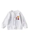 Familiar Patterned Intarsia-knit Cotton Cardigan In Neutrals