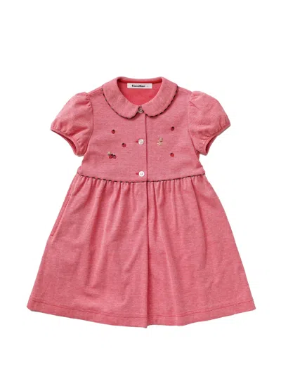 Familiar Kids' Peter Pan-collar Dress In Pink