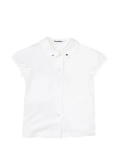 Familiar Kids' Peter Pan-collar Shirt In White