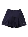 Familiar Pleated-details Elasticated-waist Shorts In Black