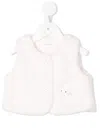 Familiar Rabbit-patch Sleeveless Waistcoat In Pink
