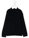 Familiar Crew-neck Long-sleeve Jumper In Blue