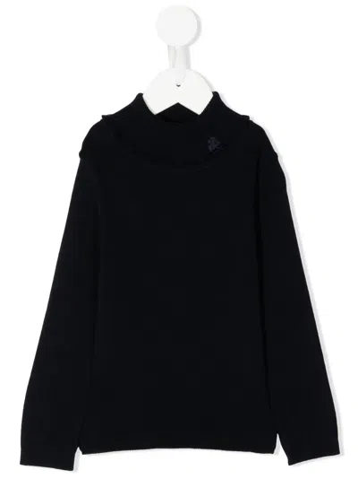 Familiar Kids' Crew-neck Long-sleeve Jumper In Blue