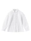 Familiar Ruffled Long-sleeve Blouse In Weiss