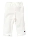 Familiar Ruffled Trousers In White