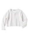 Familiar Scalloped Pointelle-knit Cardigan In White