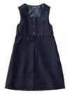Familiar Sleeveless Wool Midi Dress In Blue
