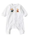 Familiar Textured Romper In White
