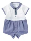 Familiar Tie-detail Romper In Blue