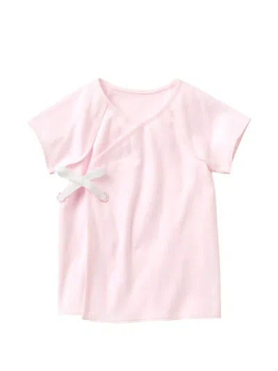 Familiar Babies' Wrap-style Side-tie Pajama In Pink