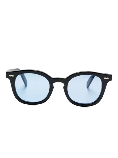 Family Affair Depp Round-frame Sunglasses In Black