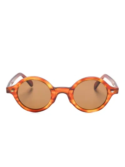 Family Affair Hopkins Round-frame Sunglasses In Brown