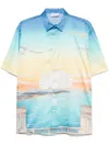 Family First Capri Shirt In Blue