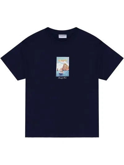 Family First Capri T-shirt In Blue