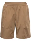 Family First Elasticated-waist Poplin Shorts In Brown