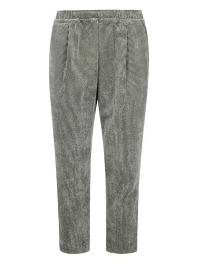 Family First Chino Velvet Trousers In Gray