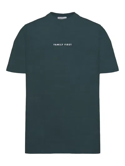 Family First Cotton T-shirt In Green