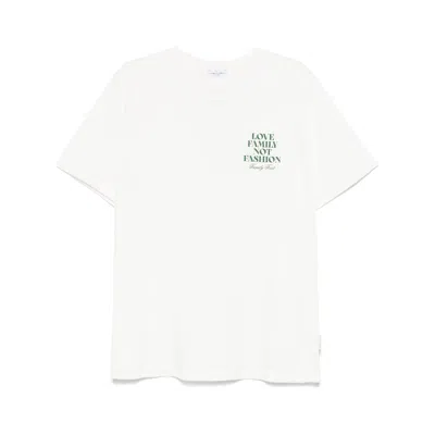 Family First Cotton T Shirts In White