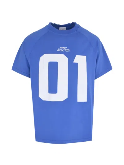 Family First Crew Neck T-shirt In Blue