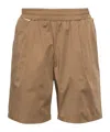 Family First Elasticated-waist Poplin Shorts In Brown