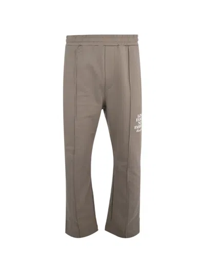 Family First Elasticated-waist Track Pants In Gray